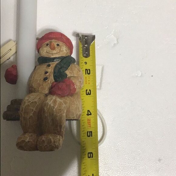 Set of three vintage, holiday, welcome, lambs snowman, angel and Santa Claus - Picture 15 of 16